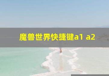 魔兽世界快捷键a1 a2